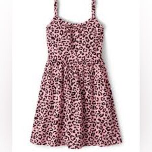 Leopard Print Pink Kids Dress